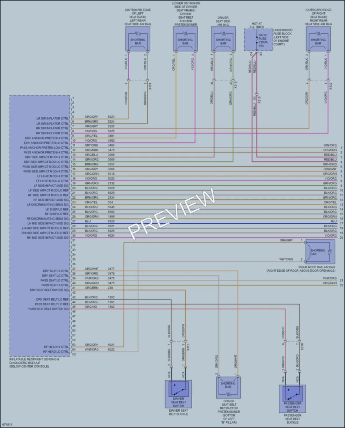 2019 Buick LaCrosse Supplemental Restraints wiring diagram preview