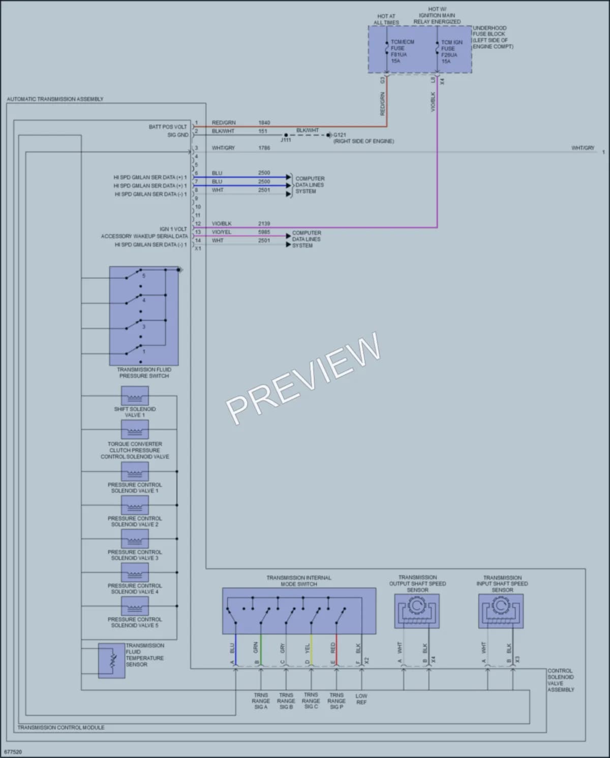 2019 Buick LaCrosse Transmission wiring diagram preview