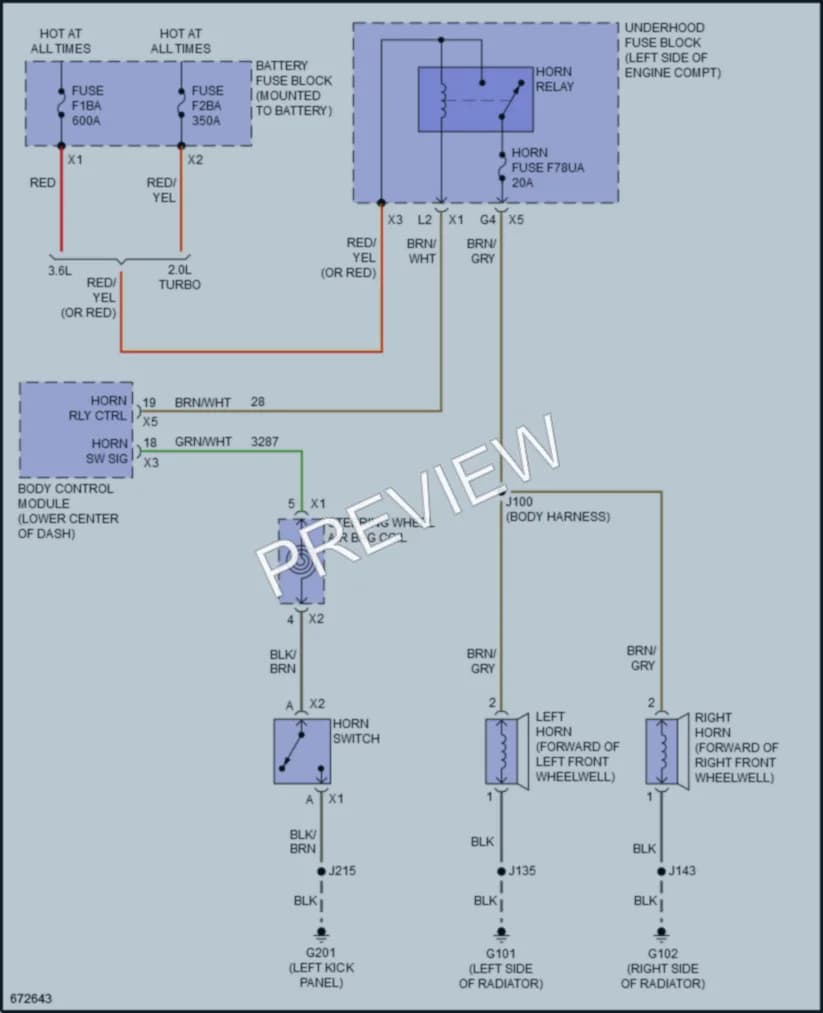 2019 Buick RegalSportback Horn wiring diagram preview