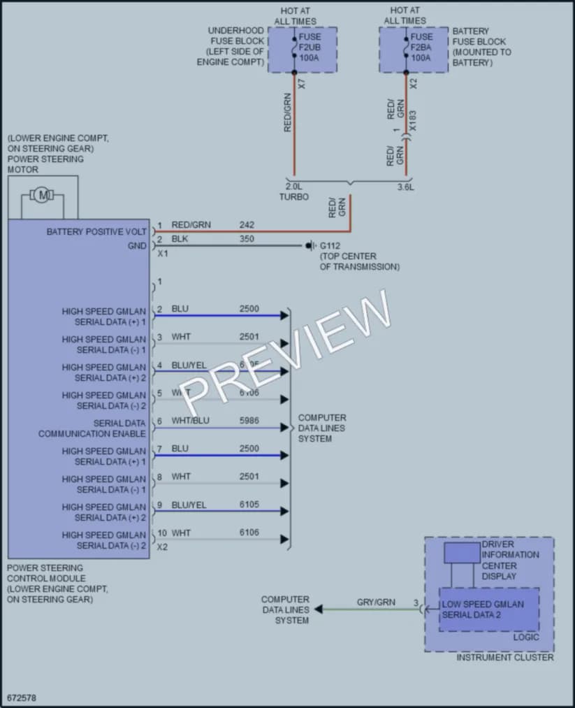 2019 Buick RegalTourX Electronic Power Steering wiring diagram preview