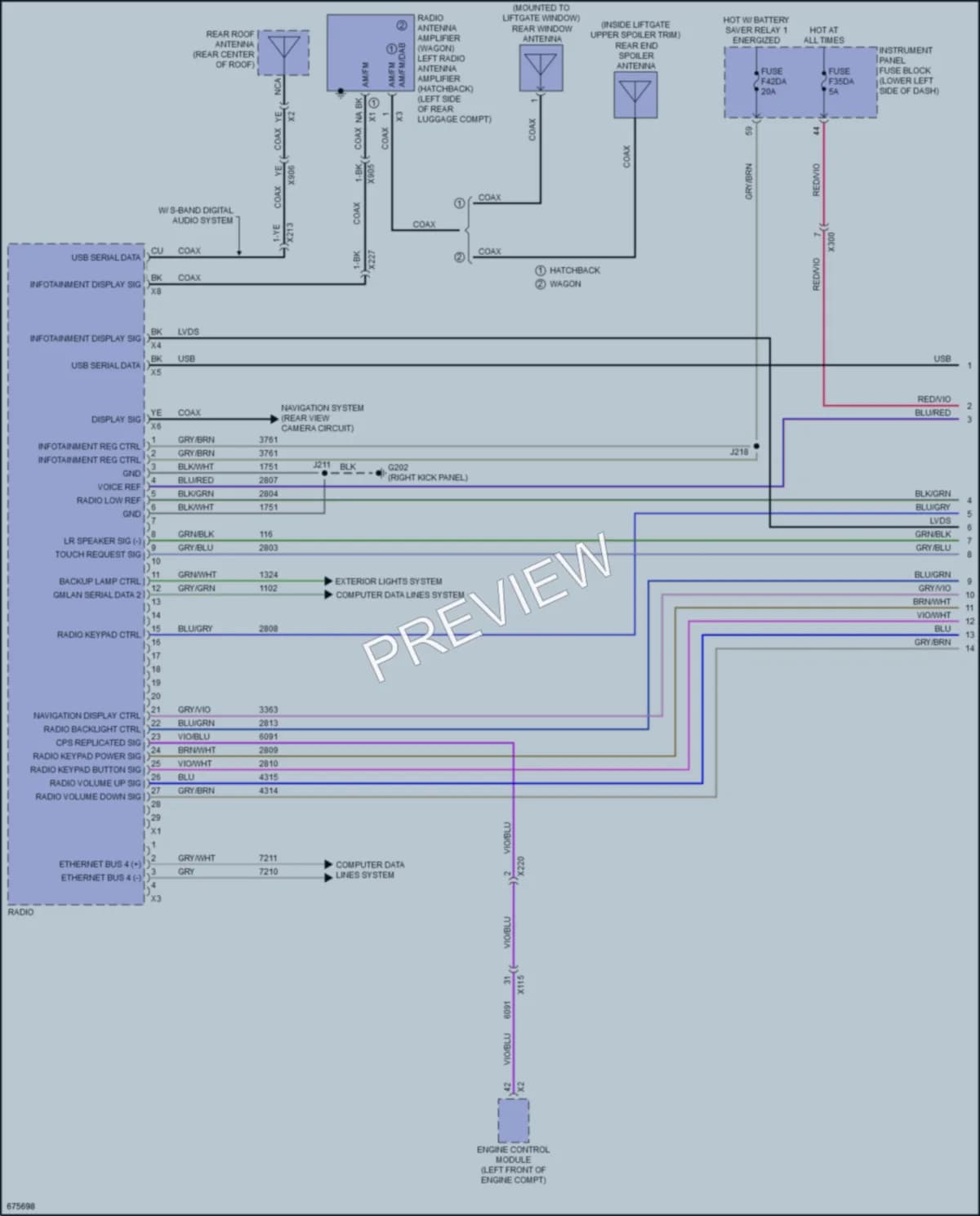 2019 Buick RegalTourX Radio wiring diagram preview