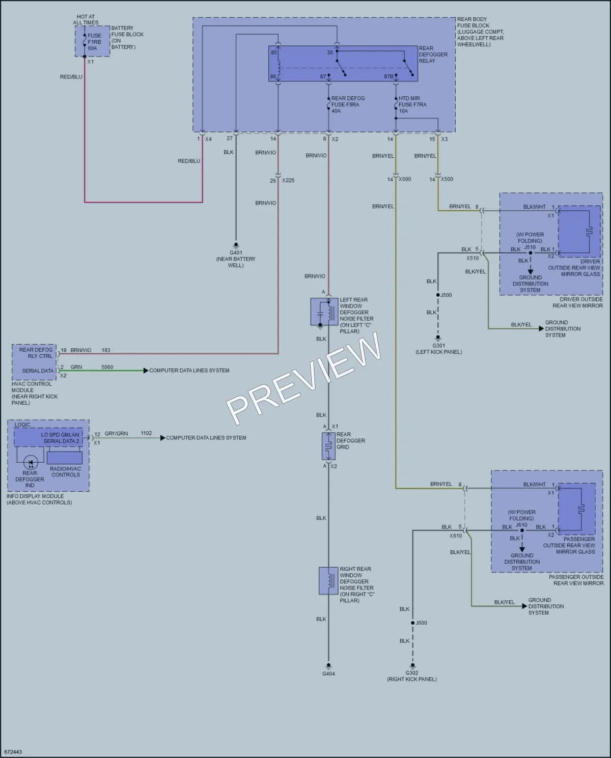 2019 Cadillac ATS Defoggers wiring diagram preview