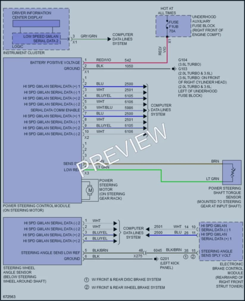 2019 Cadillac ATS Electronic Power Steering wiring diagram preview