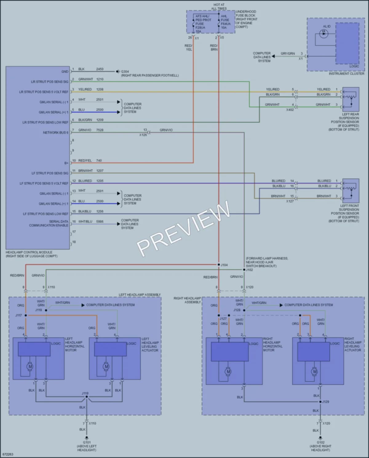 2019 Cadillac ATSV Headlights wiring diagram preview
