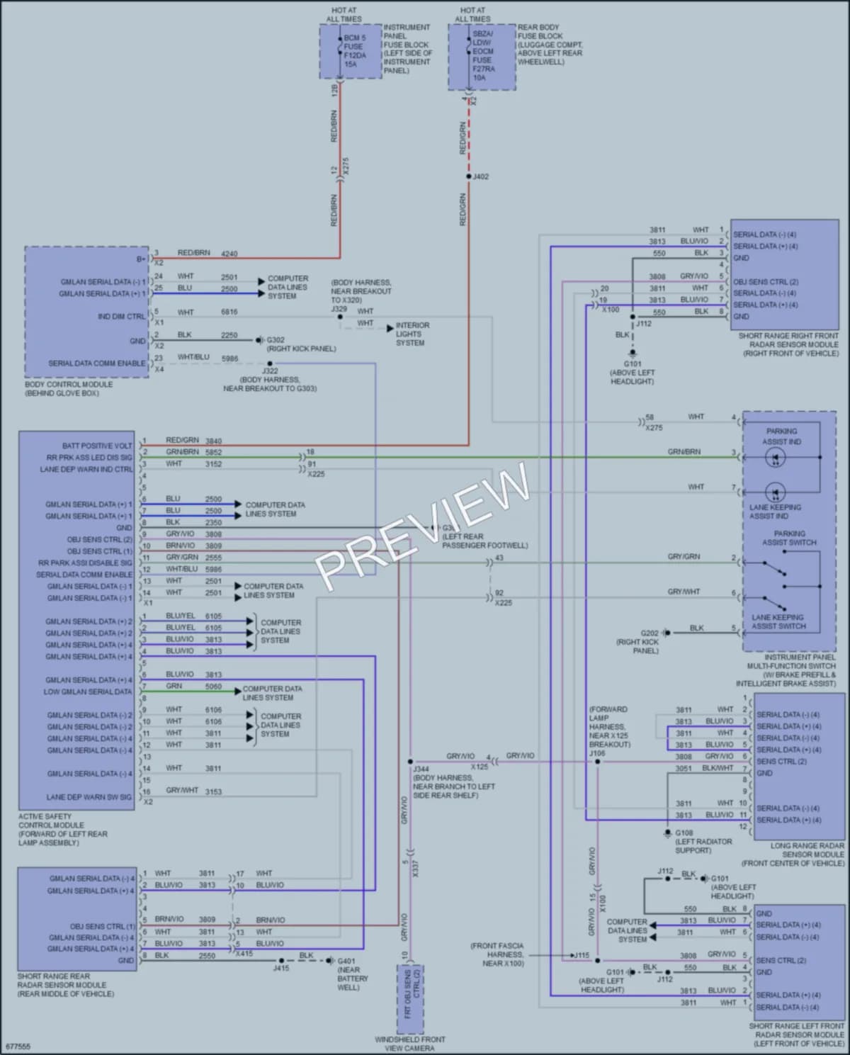 2019 Cadillac ATSV Instrument Cluster wiring diagram preview