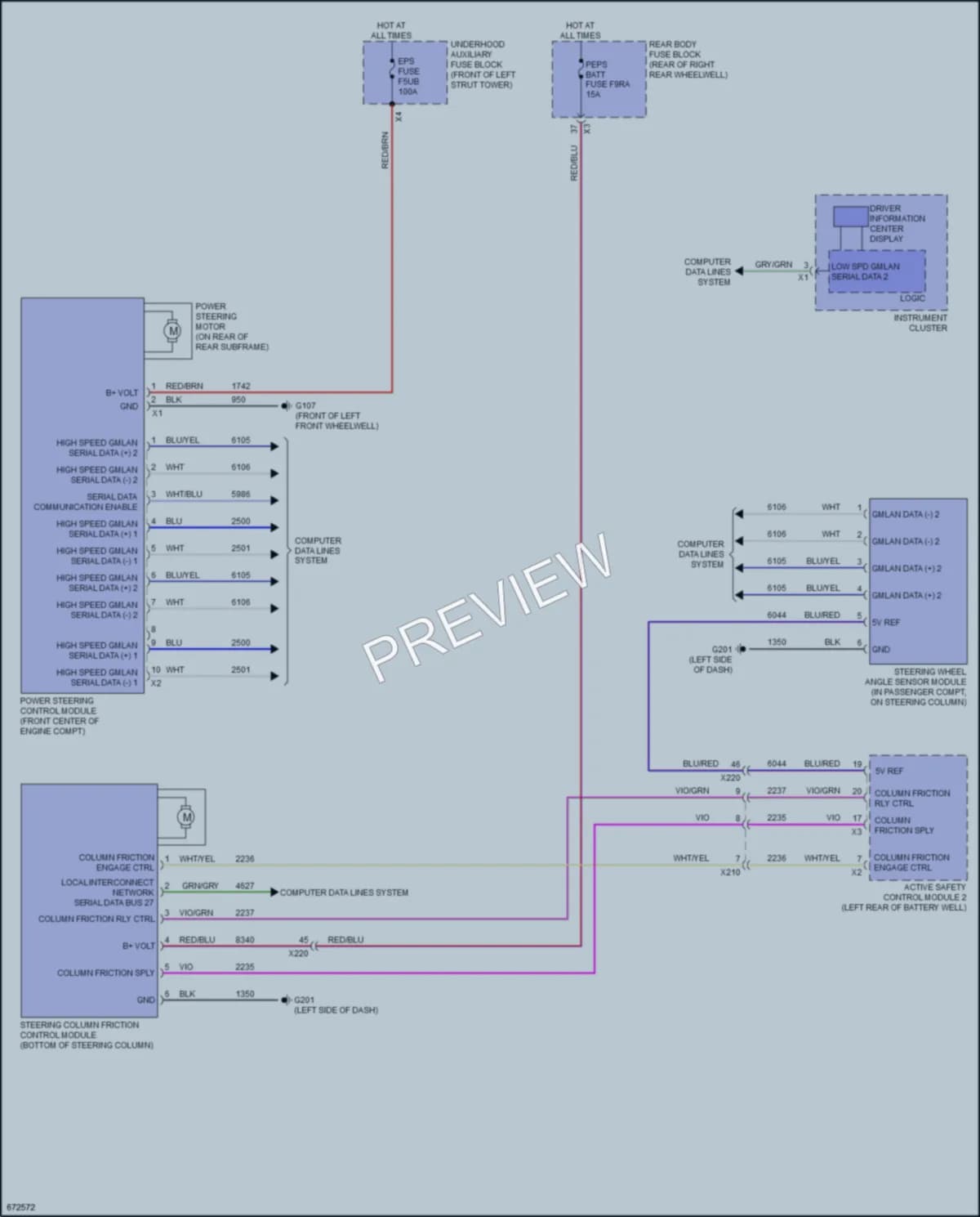 2019 Cadillac CT6 Electronic Power Steering wiring diagram preview