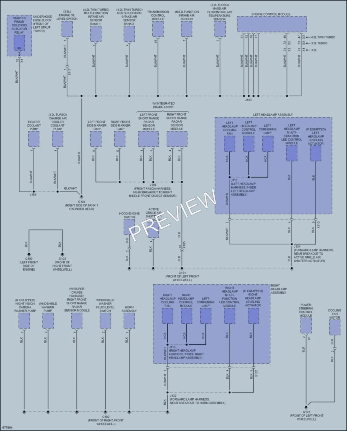 2019 Cadillac CT6 Ground Distribution wiring diagram preview