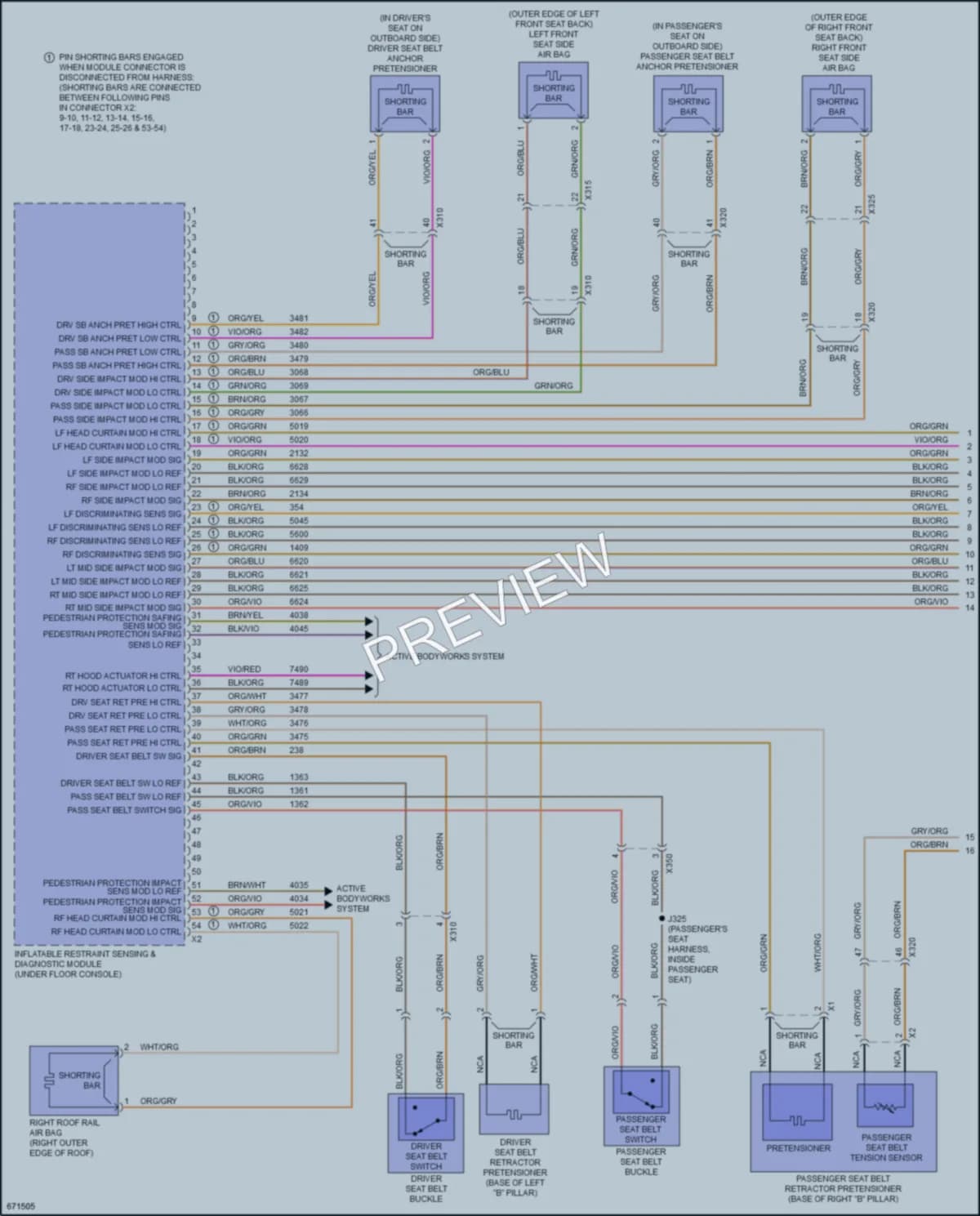 2019 Cadillac CT6 Supplemental Restraints wiring diagram preview