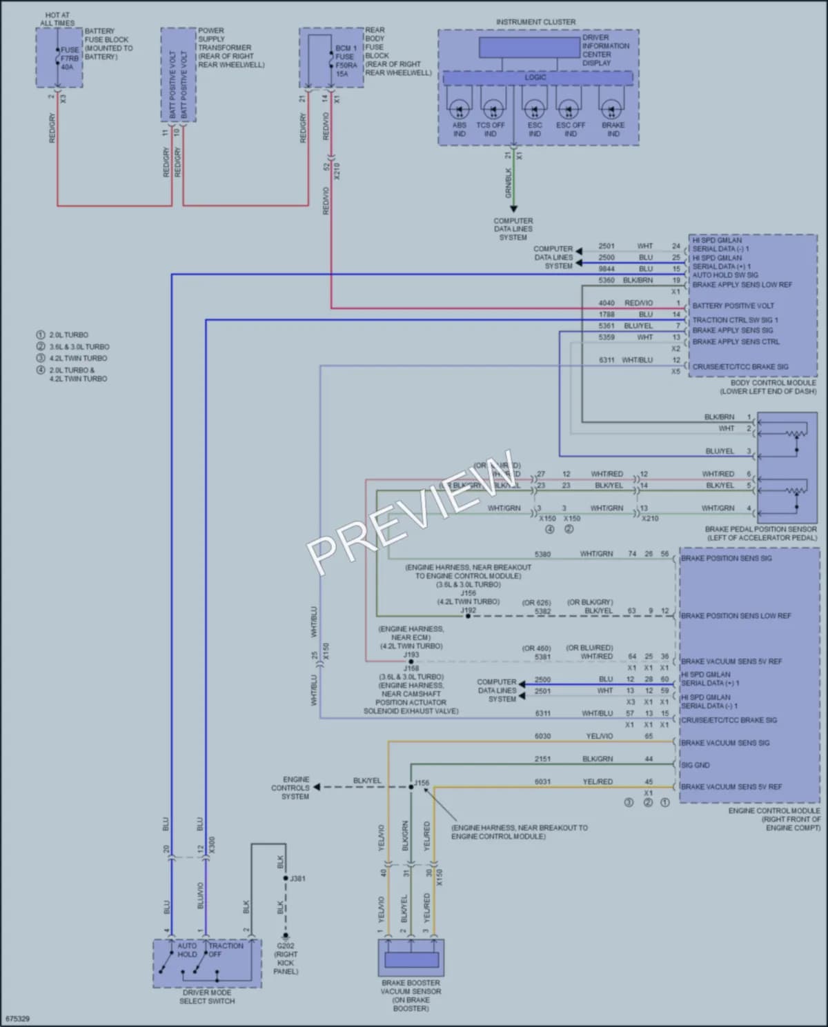 2019 Cadillac CT6V Anti Lock Brakes wiring diagram preview