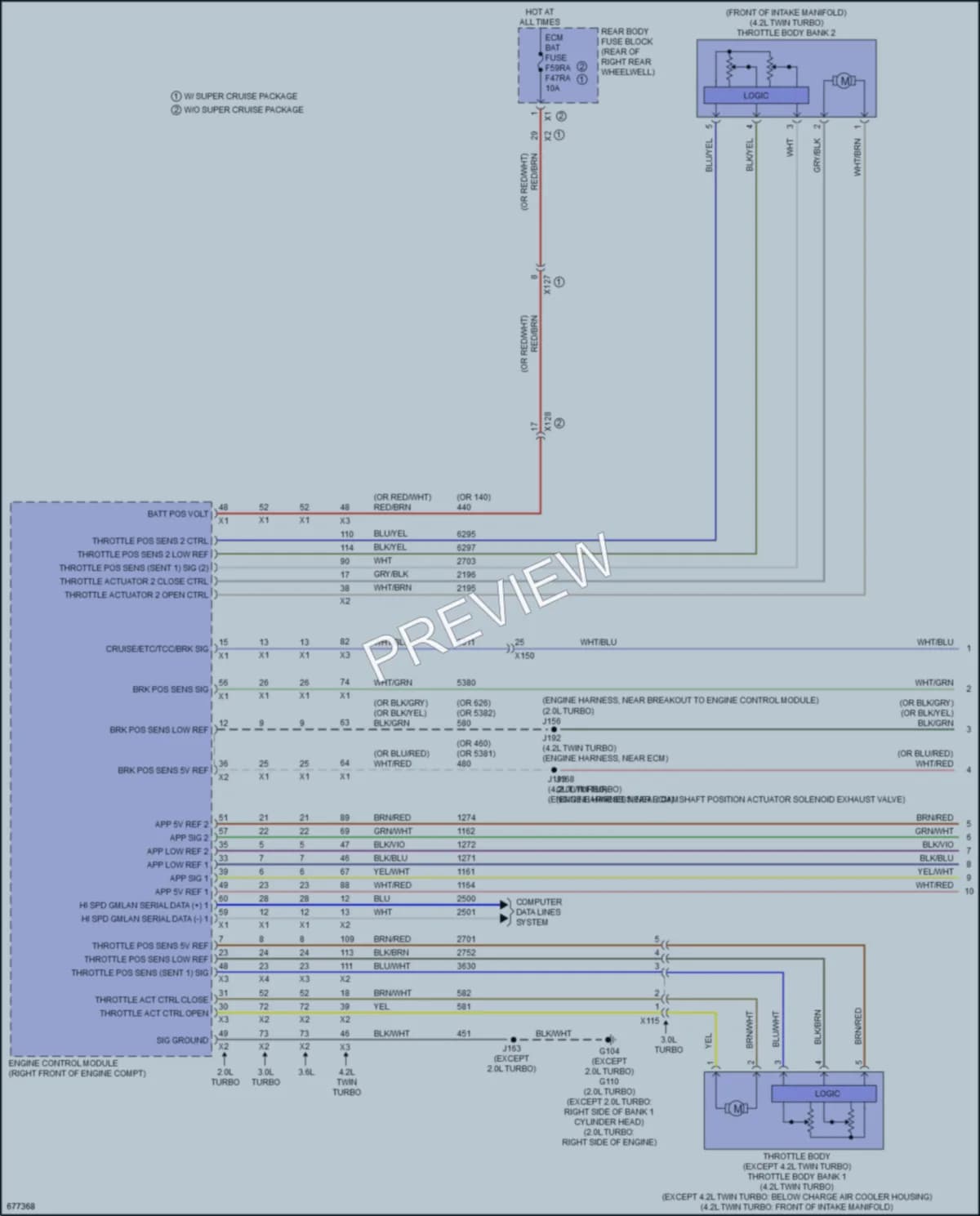 2019 Cadillac CT6V Cruise Control wiring diagram preview