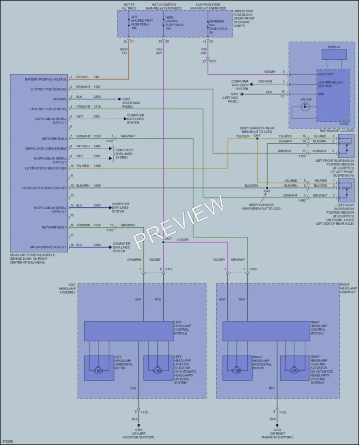 2019 Cadillac CTS Headlights wiring diagram preview