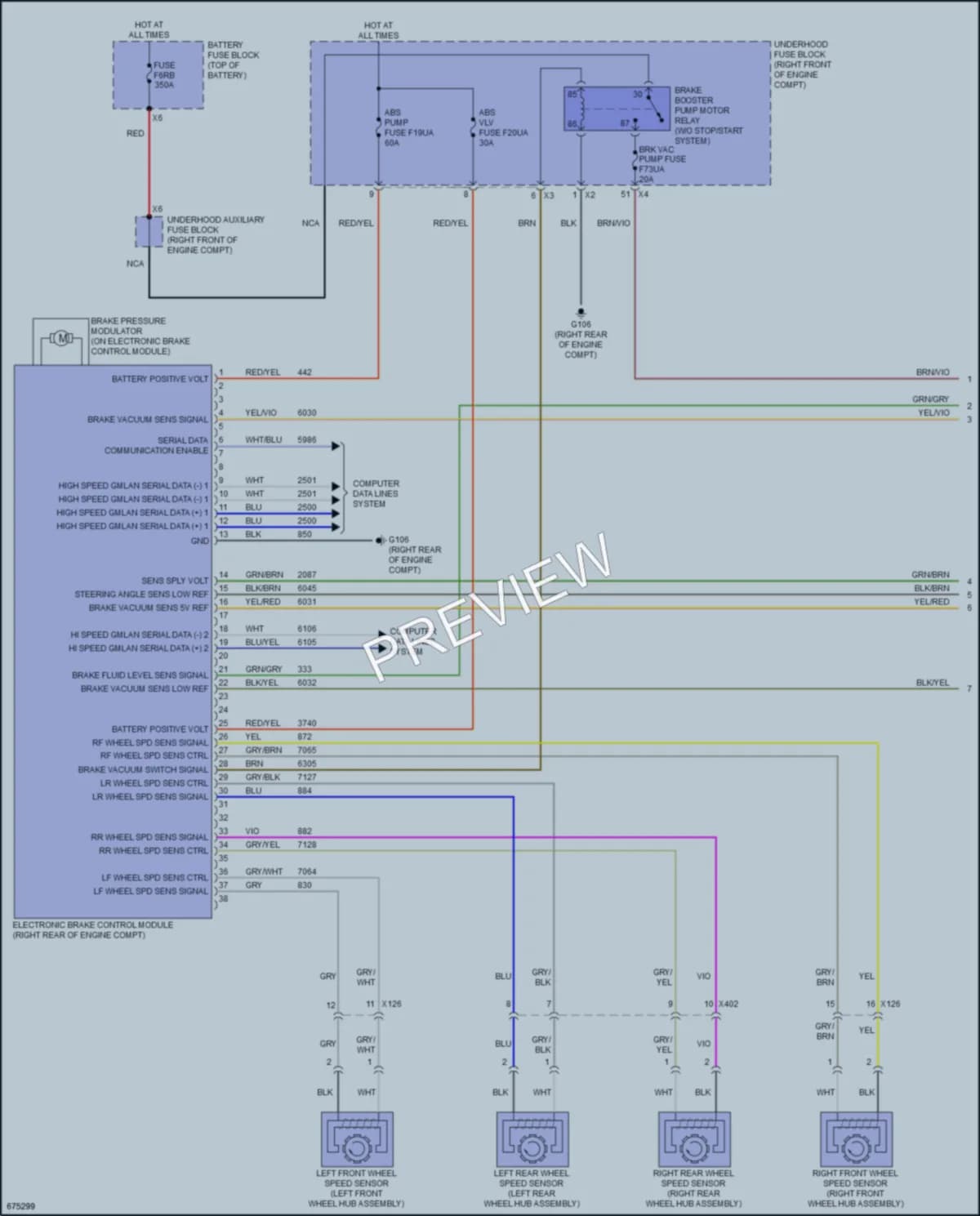 2019 Cadillac CTSV Anti Lock Brakes wiring diagram preview