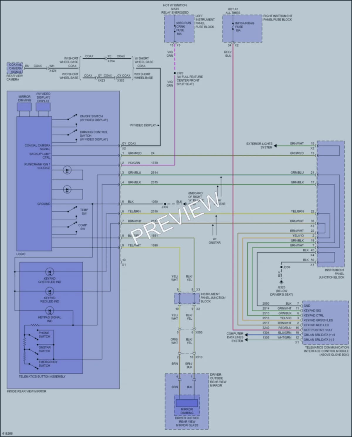 2019 Cadillac EscaladeESV Power Mirrors wiring diagram preview