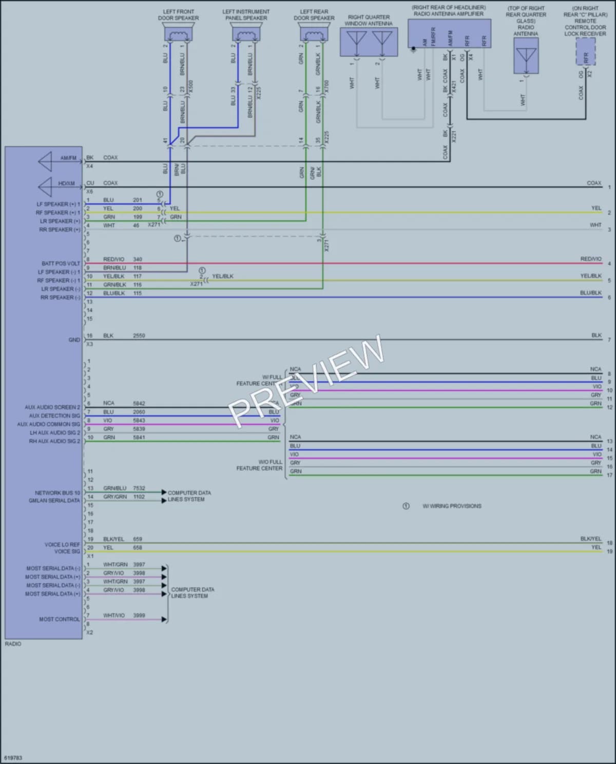 2019 Cadillac EscaladeESV Radio wiring diagram preview
