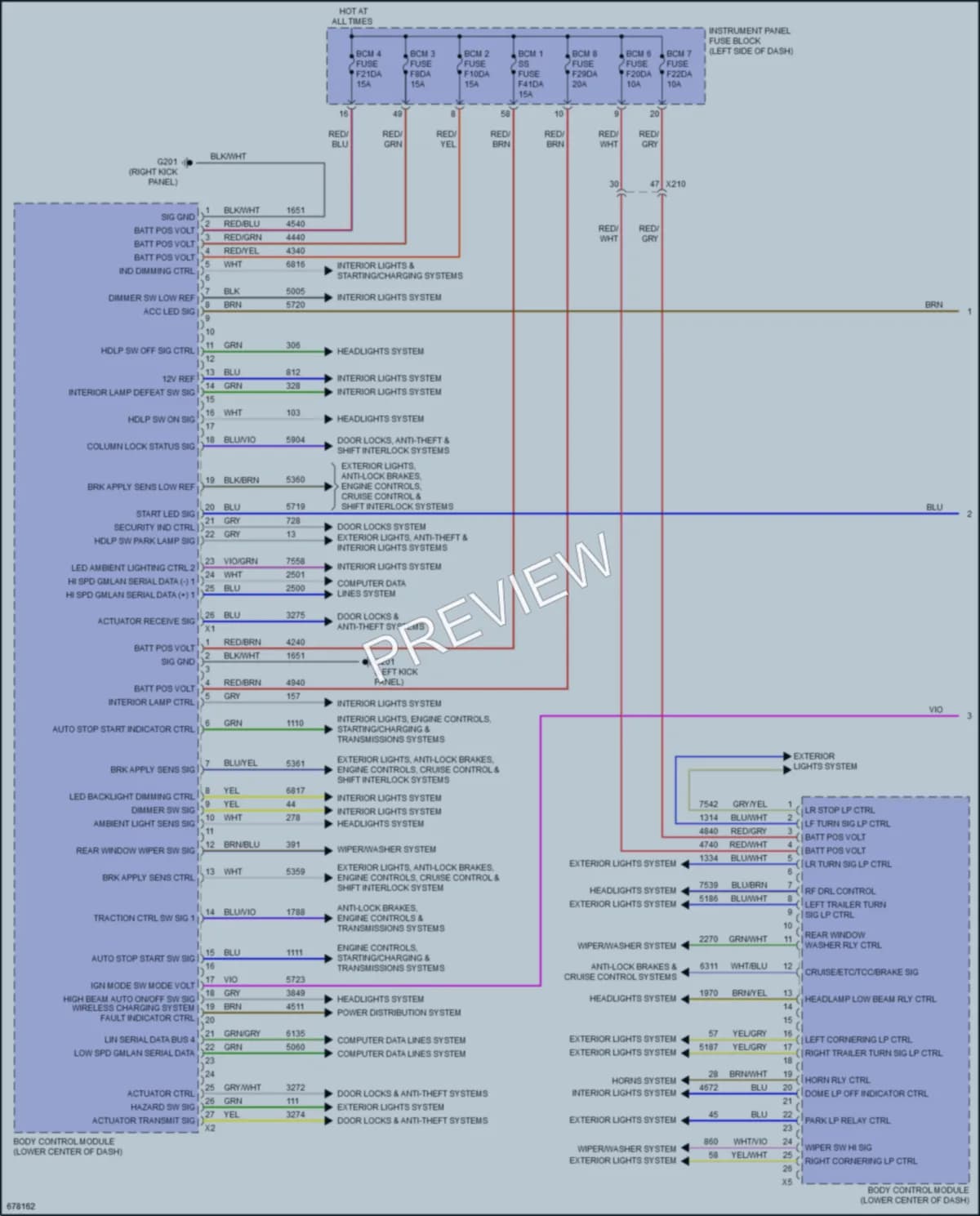 2019 Cadillac XT4 Body Control Modules wiring diagram preview