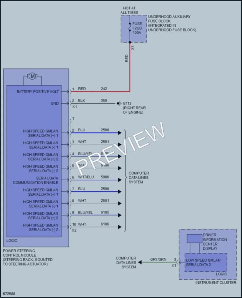 2019 Cadillac XT4 Electronic Power Steering wiring diagram preview