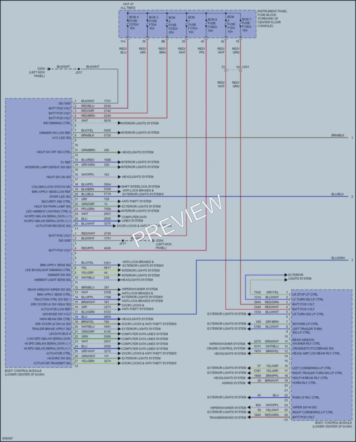 2019 Cadillac XT5 Body Control Modules wiring diagram preview