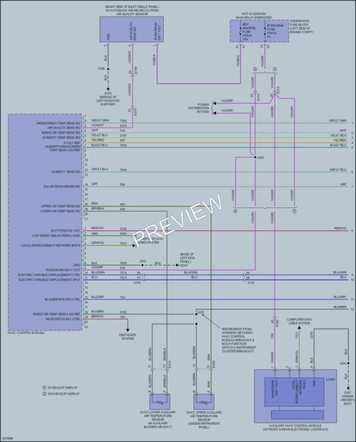 2019 Cadillac XTS Air Conditioning wiring diagram preview