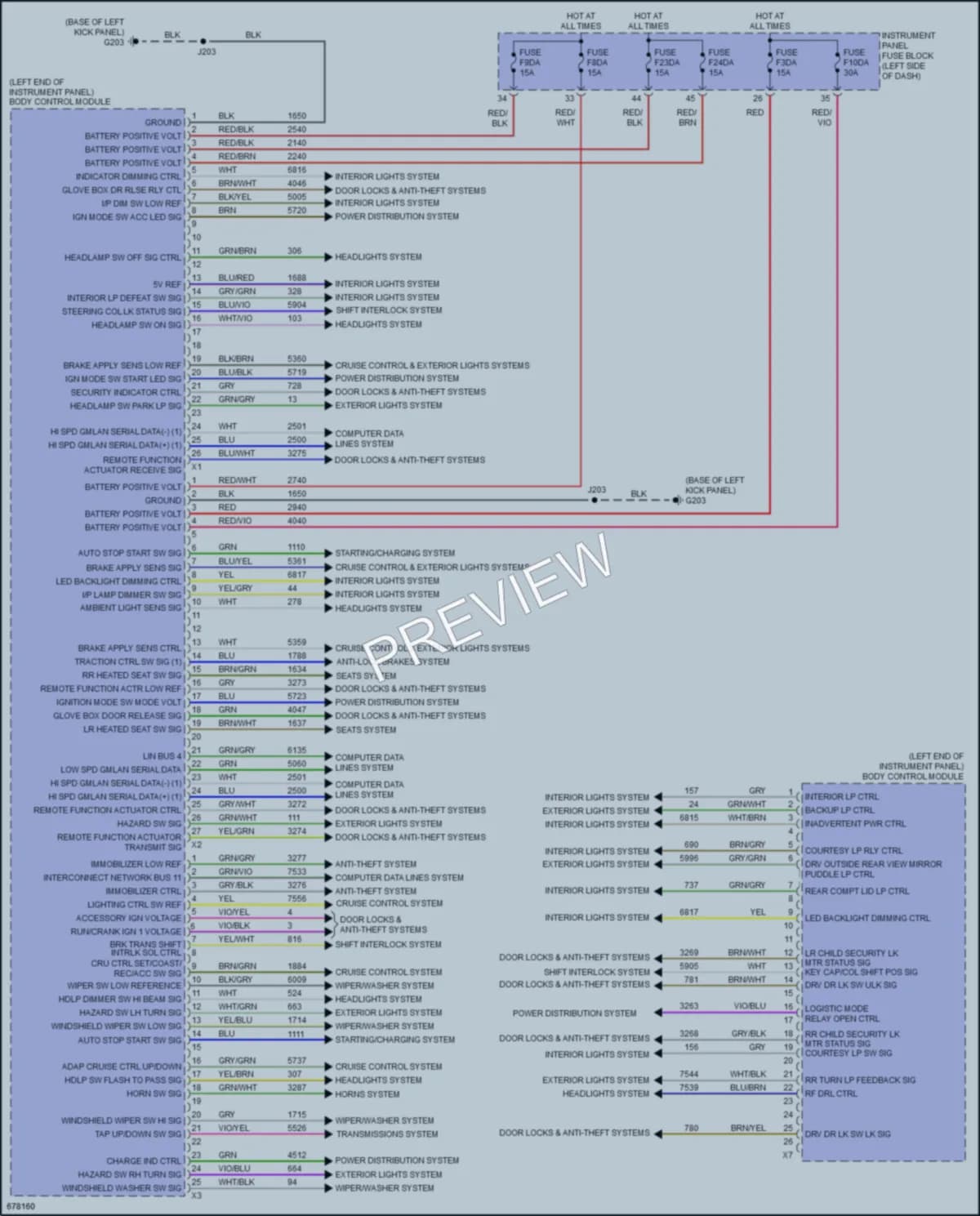 2019 Cadillac XTS Body Control Modules wiring diagram preview