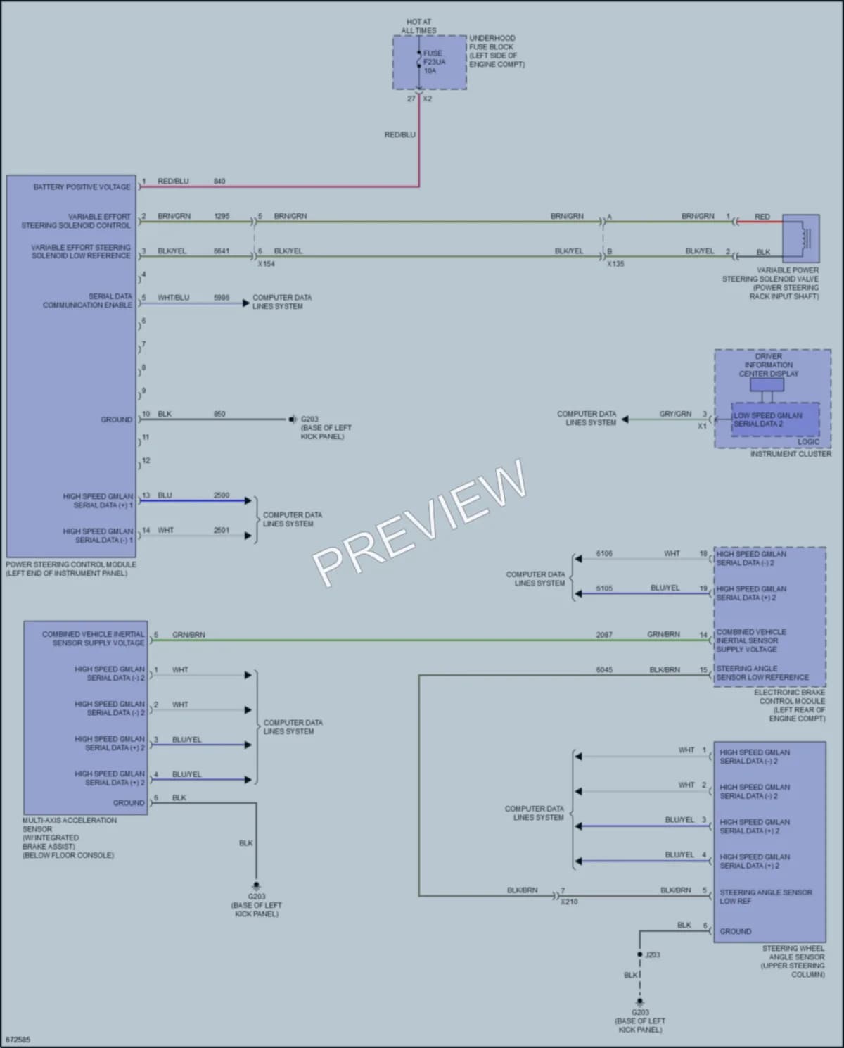 2019 Cadillac XTS Electronic Power Steering wiring diagram preview