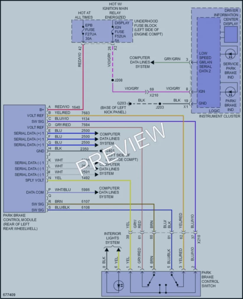 2019 Cadillac XTS Shift Interlock wiring diagram preview
