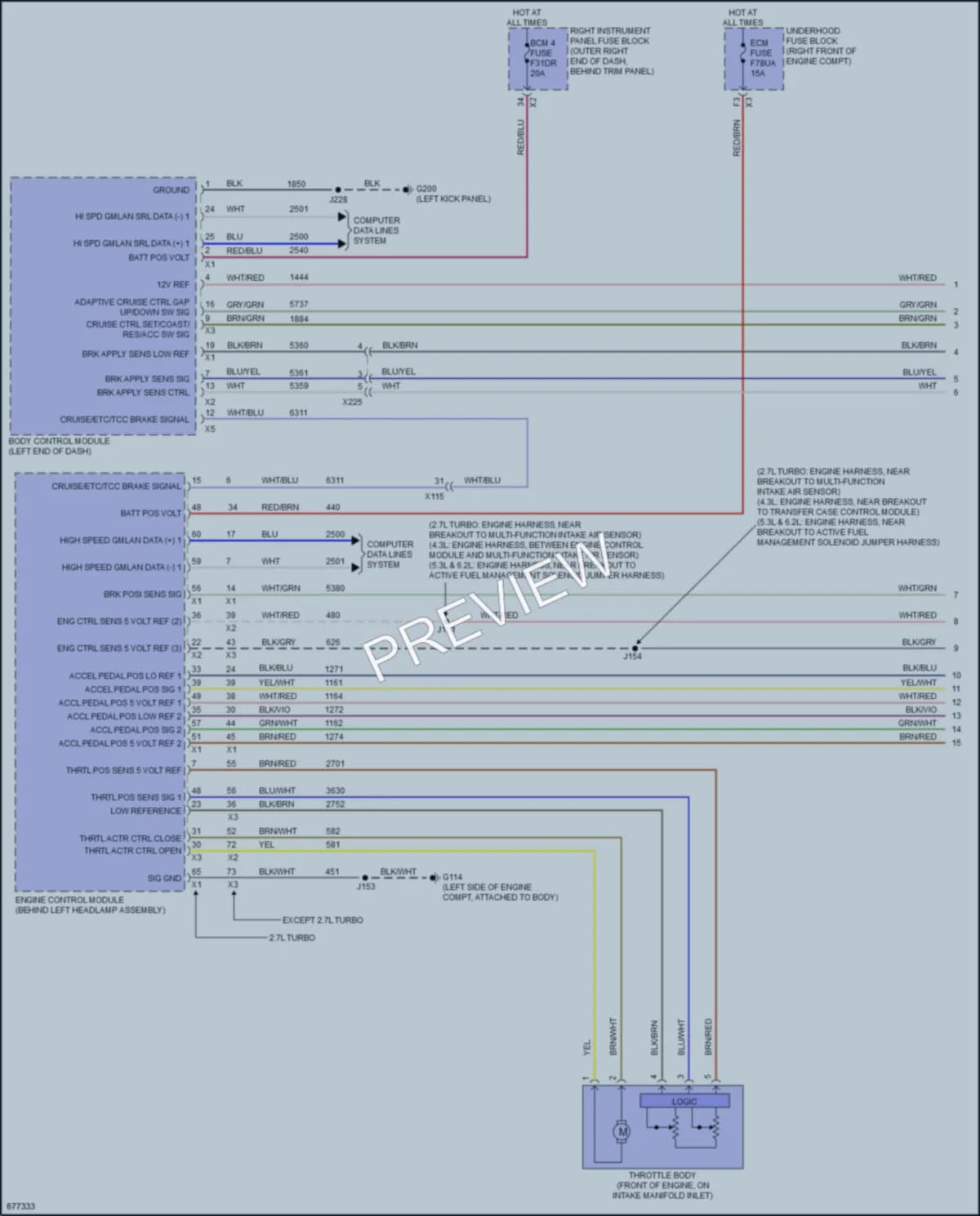 2019 Chevrolet 1500Silverado Cruise Control wiring diagram preview