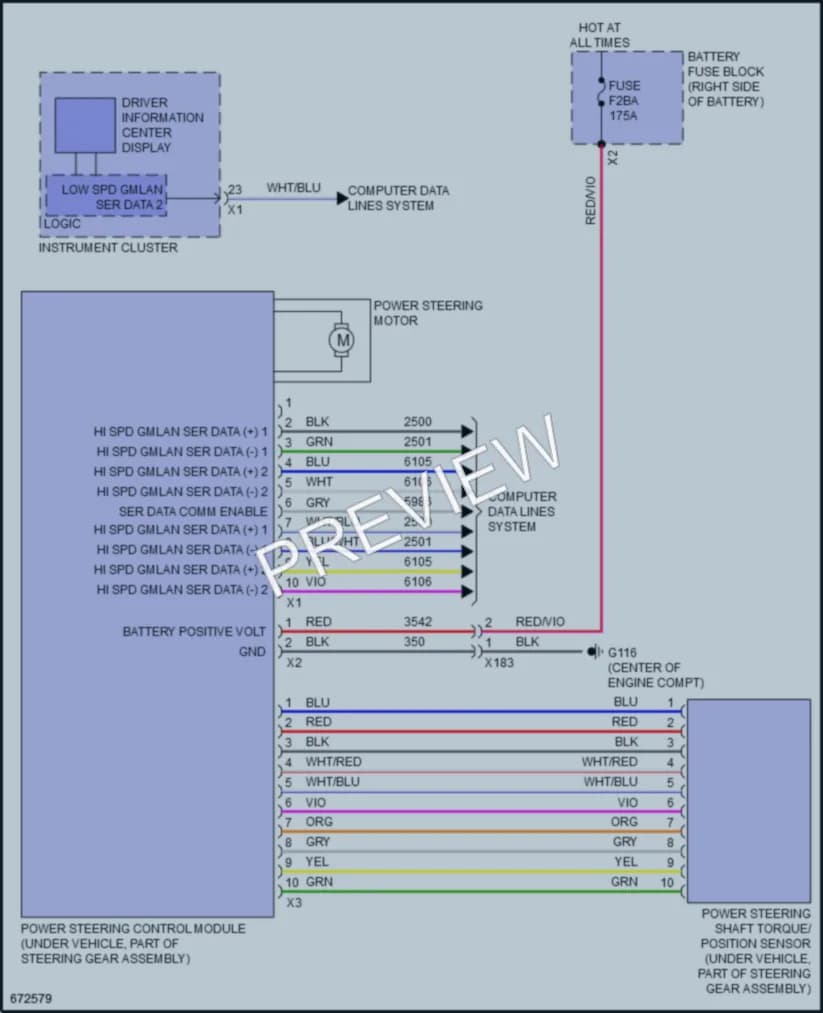 2019 Chevrolet 1500Silverado Electronic Power Steering wiring diagram preview