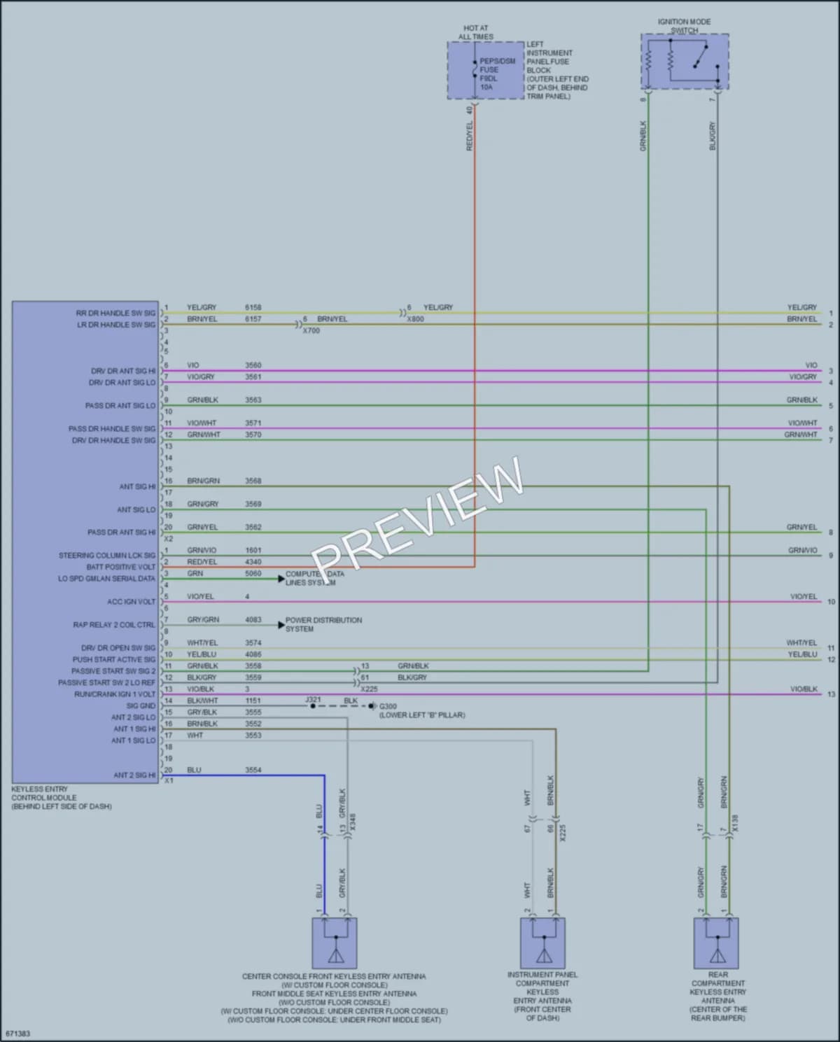 2019 Chevrolet 1500Silverado Power Door Locks wiring diagram preview