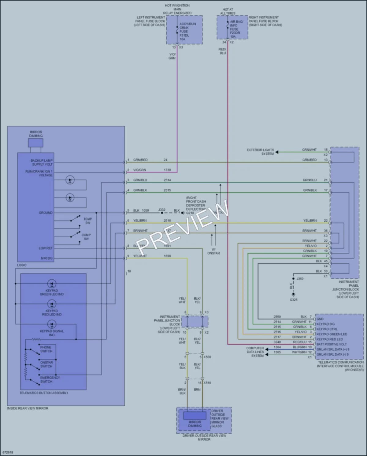 2019 Chevrolet 1500SilveradoLD Power Mirrors wiring diagram preview