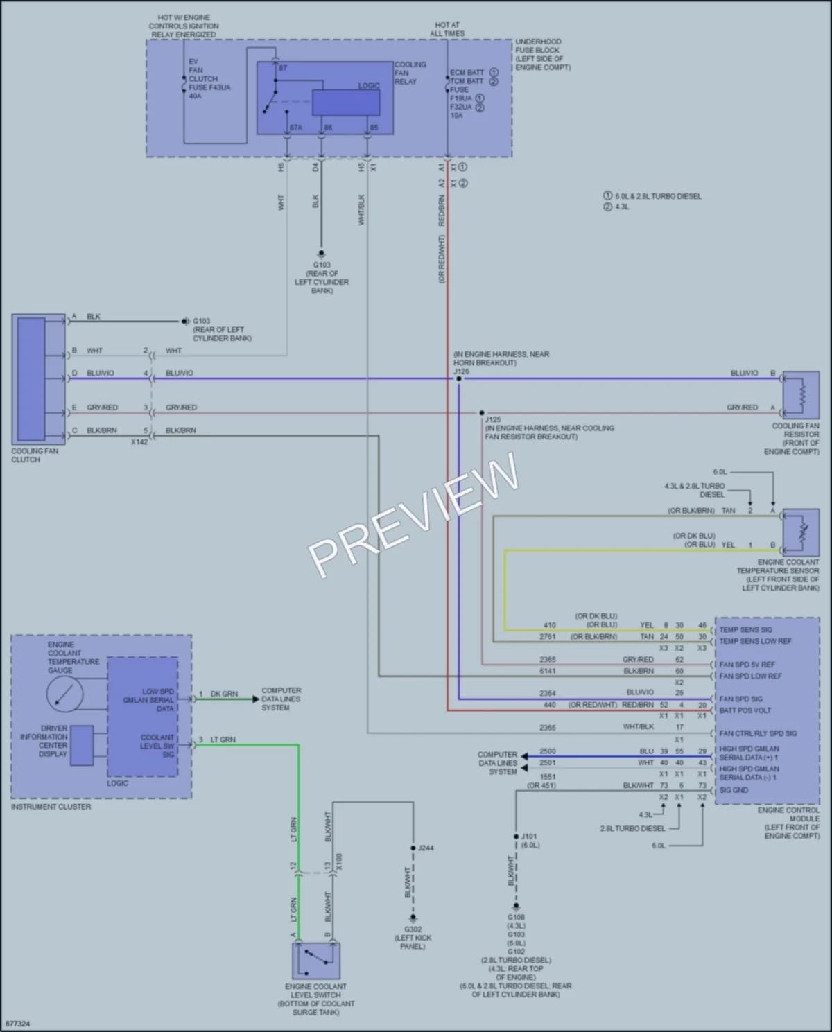 2019 Chevrolet 2500Express Cooling Fan wiring diagram preview