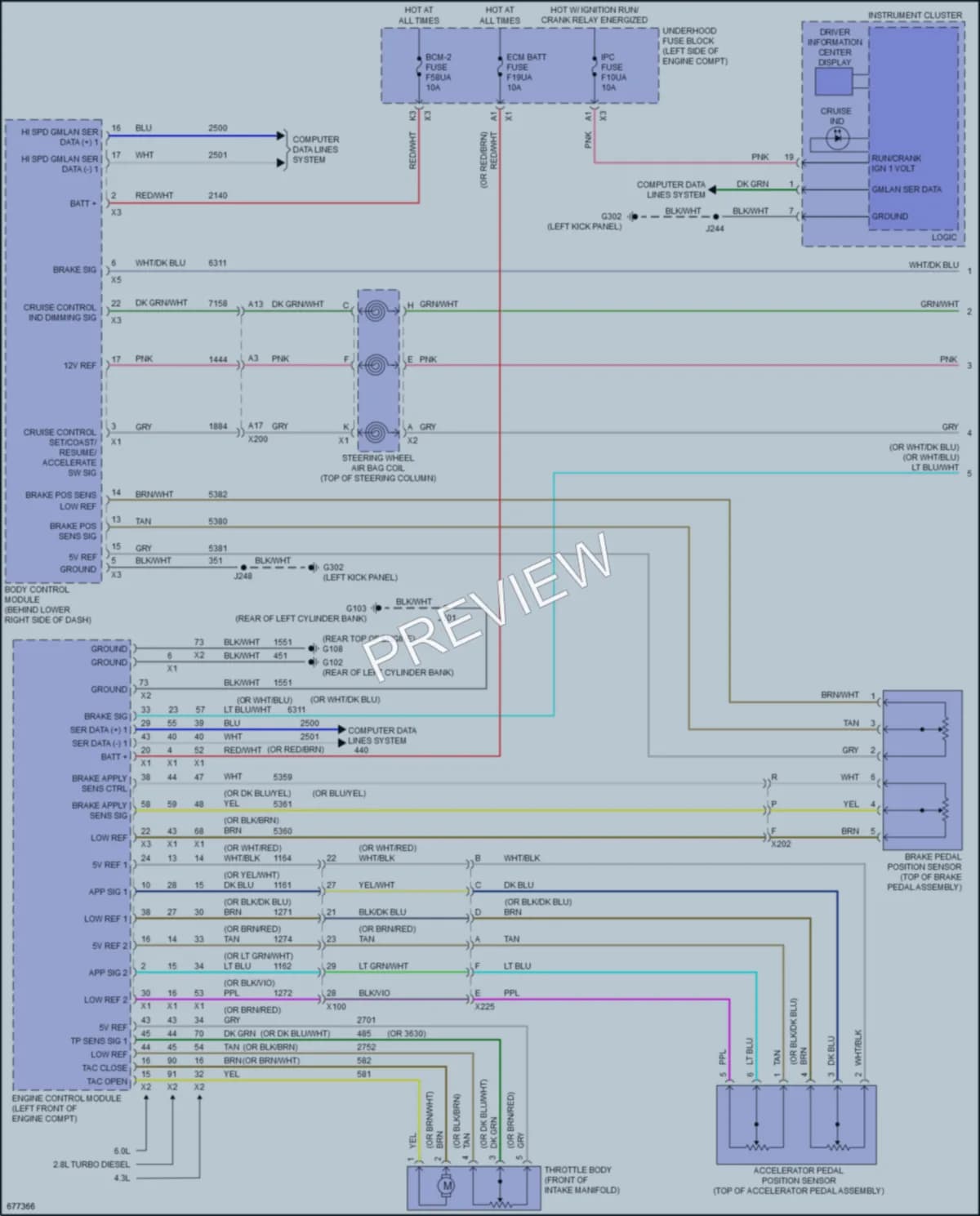 2019 Chevrolet 2500Express Cruise Control wiring diagram preview