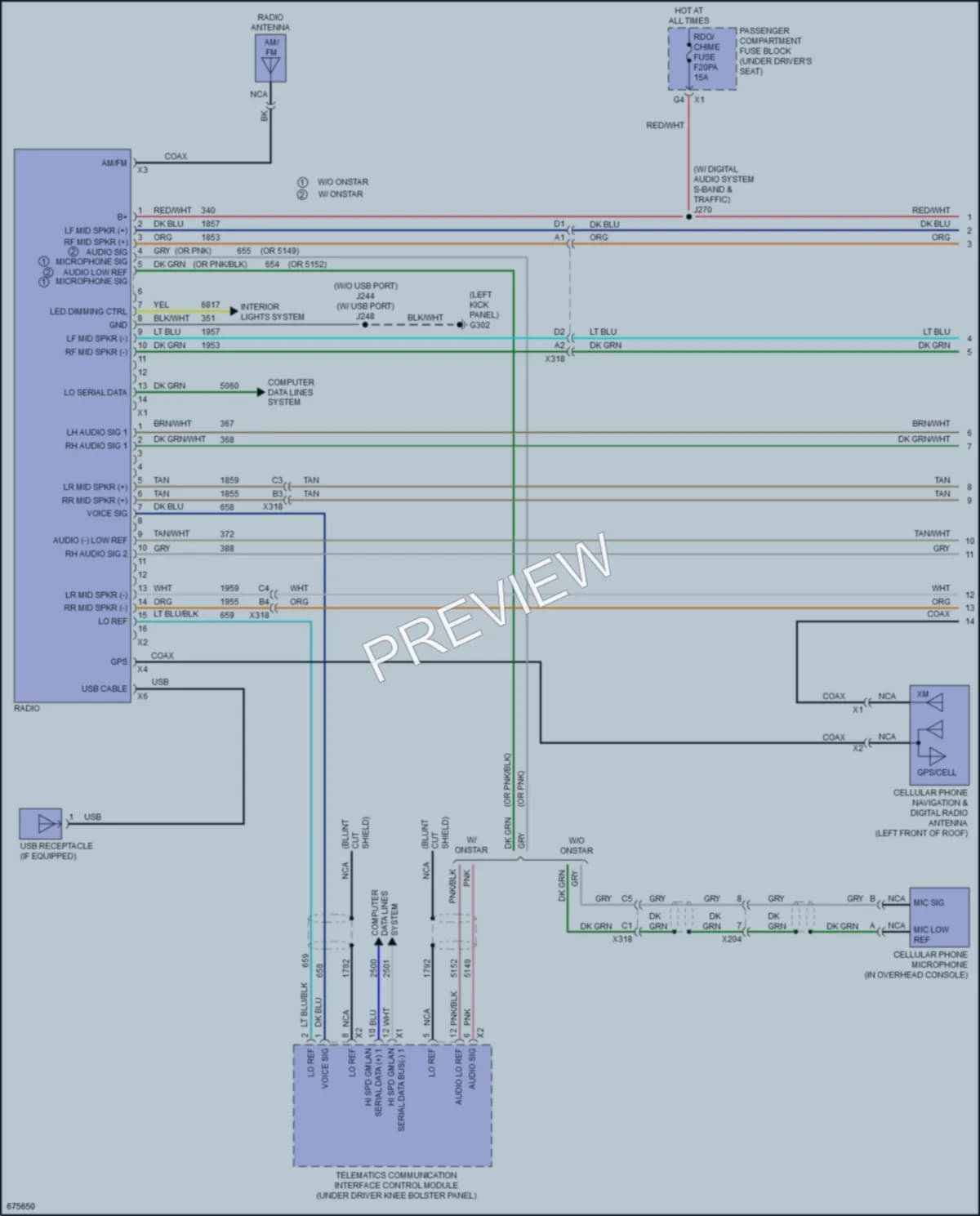 2019 Chevrolet 2500Express Radio wiring diagram preview