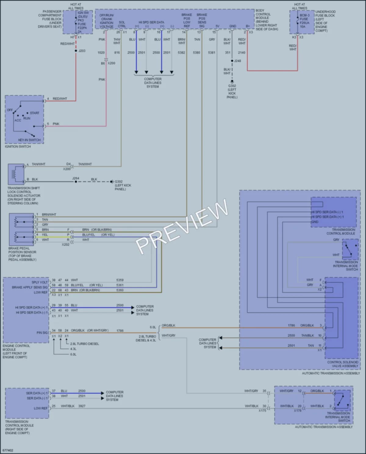 2019 Chevrolet 2500Express Shift Interlock wiring diagram preview