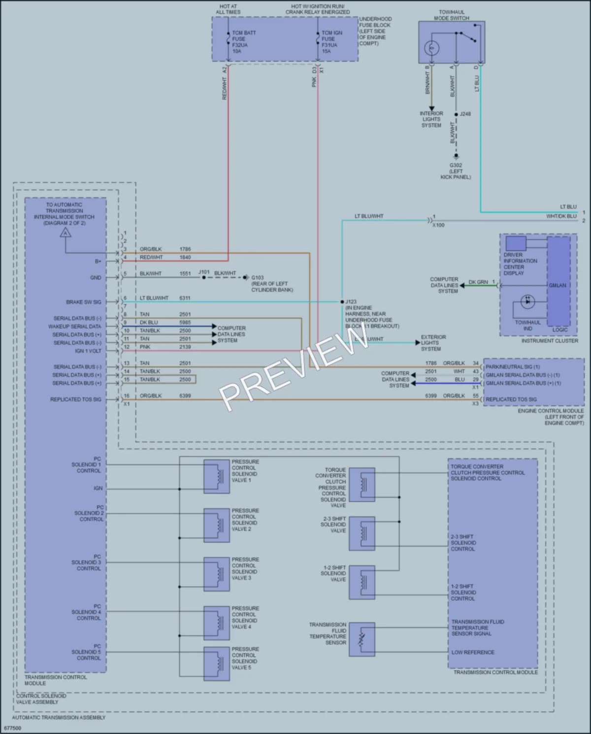 2019 Chevrolet 2500Express Transmission wiring diagram preview