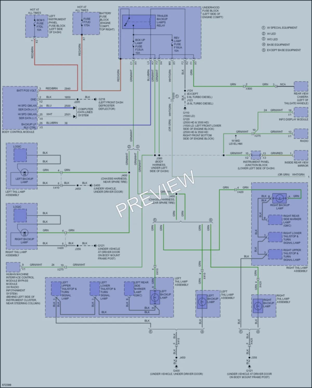 2019 Chevrolet 2500HDSilverado Exterior Lights wiring diagram preview