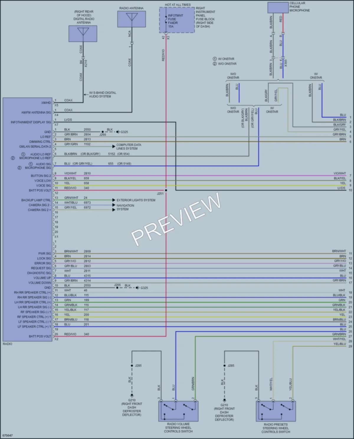 2019 Chevrolet 2500HDSilverado Radio wiring diagram preview