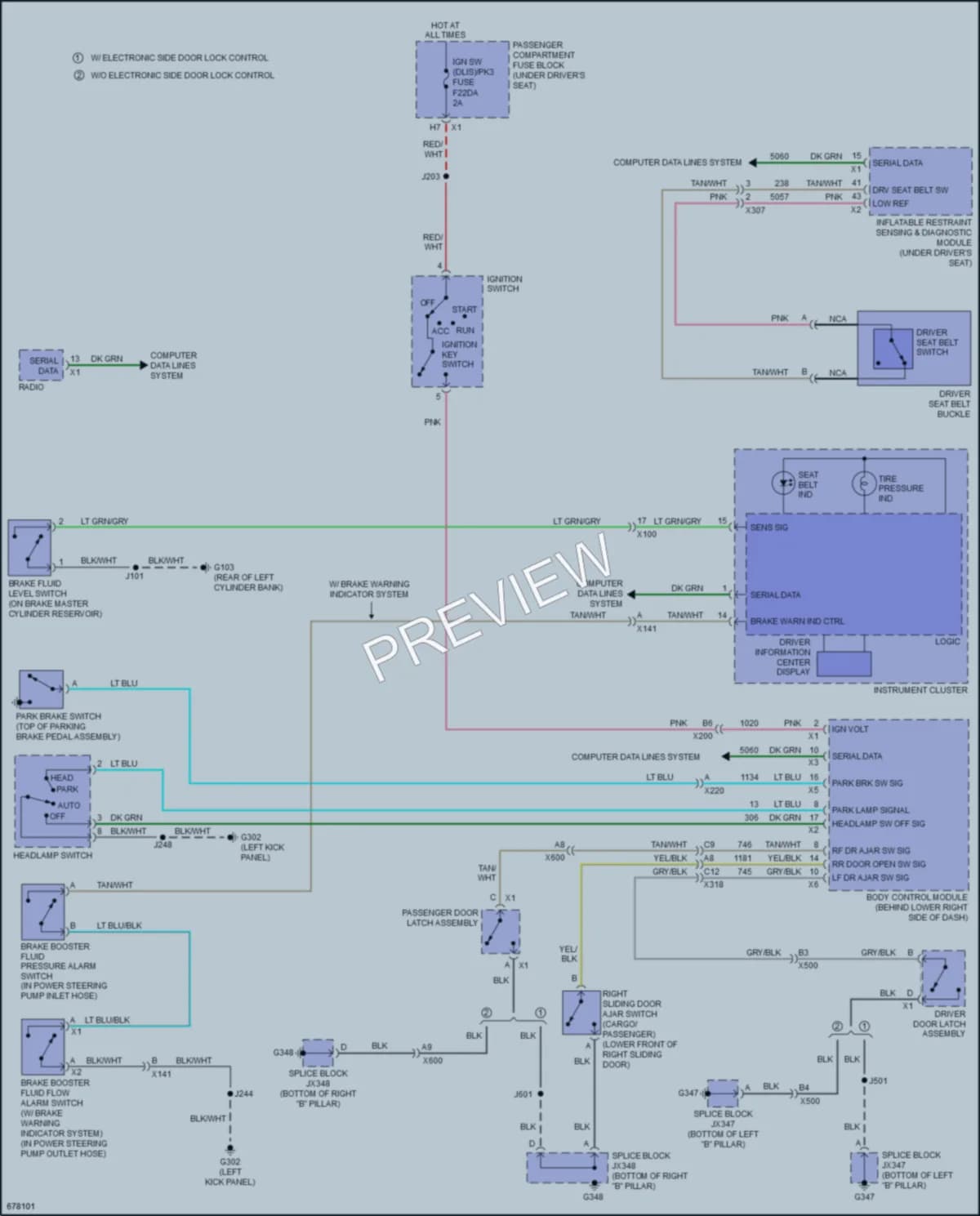 2019 Chevrolet 3500Express Warning Systems wiring diagram preview