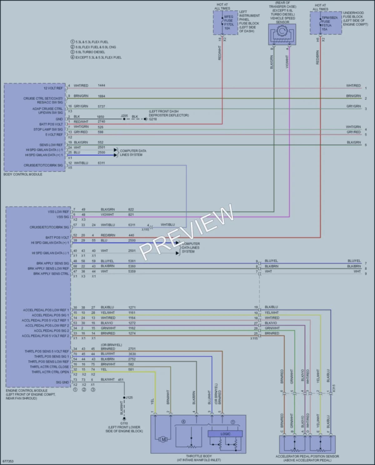 2019 Chevrolet 3500HDSilverado Cruise Control wiring diagram preview