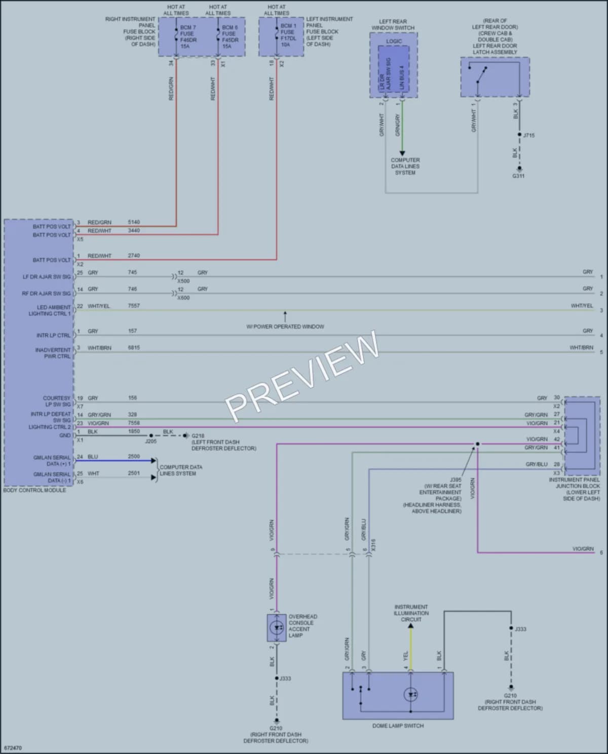 2019 Chevrolet 3500HDSilverado Interior Lights wiring diagram preview
