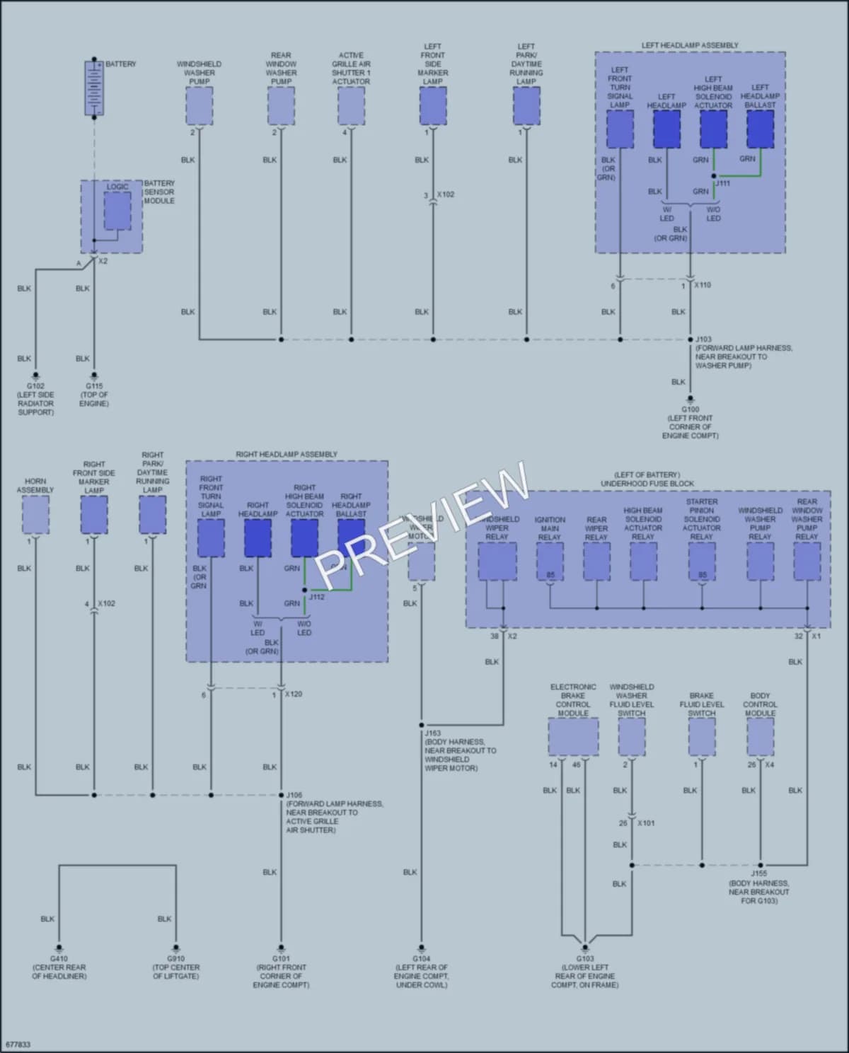 2019 Chevrolet Blazer Ground Distribution wiring diagram preview
