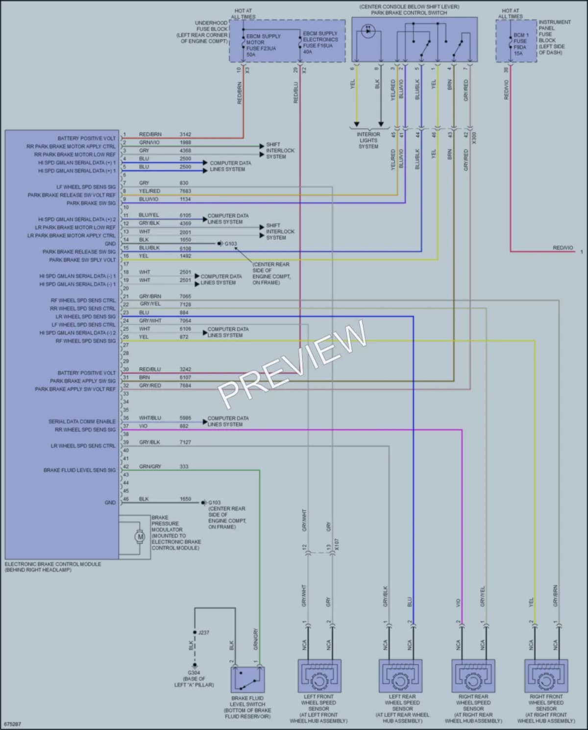 2019 Chevrolet BoltEV Anti Lock Brakes wiring diagram preview