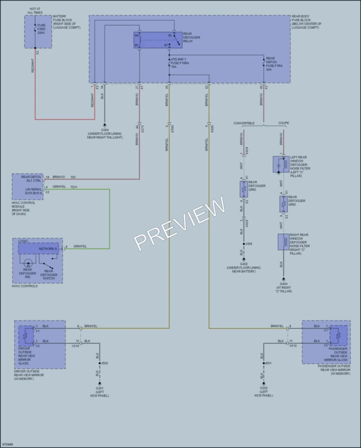 2019 Chevrolet Camaro Defoggers wiring diagram preview