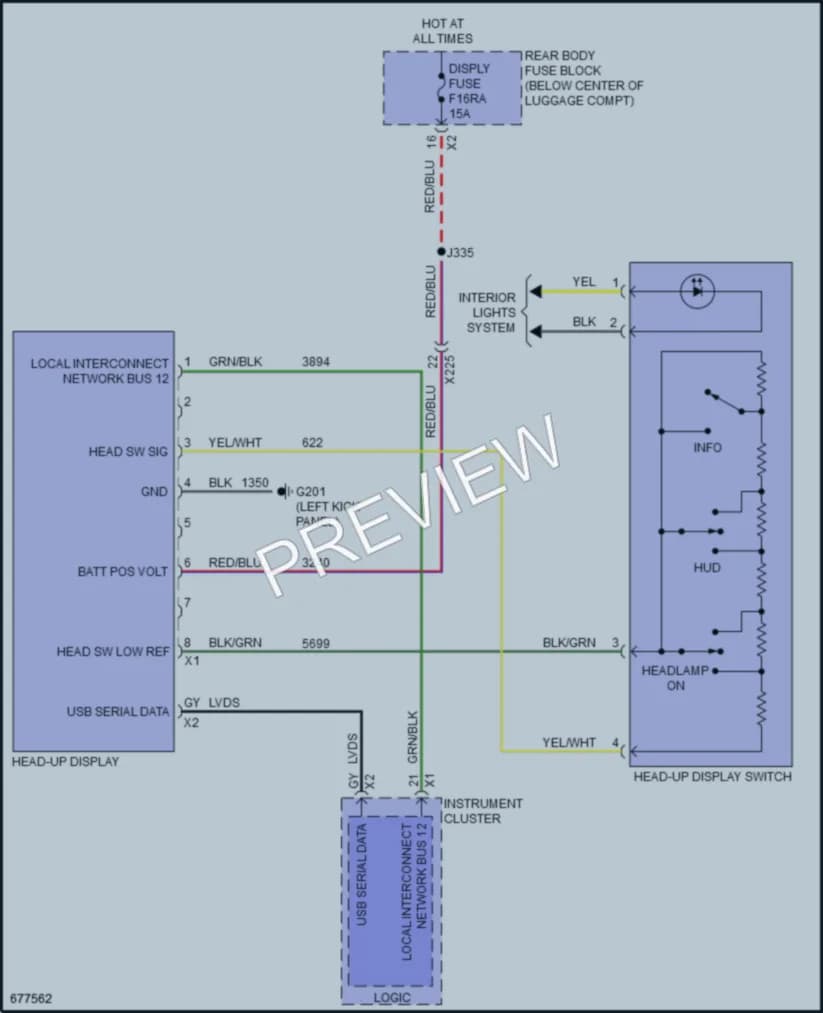 2019 Chevrolet Camaro Instrument Cluster wiring diagram preview