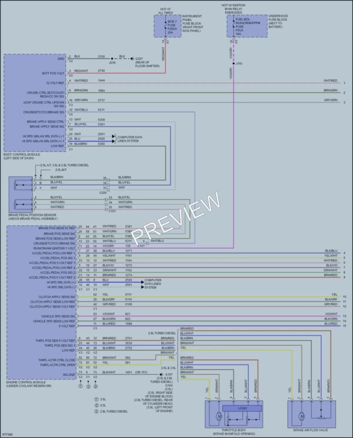 2019 Chevrolet Colorado Cruise Control wiring diagram preview
