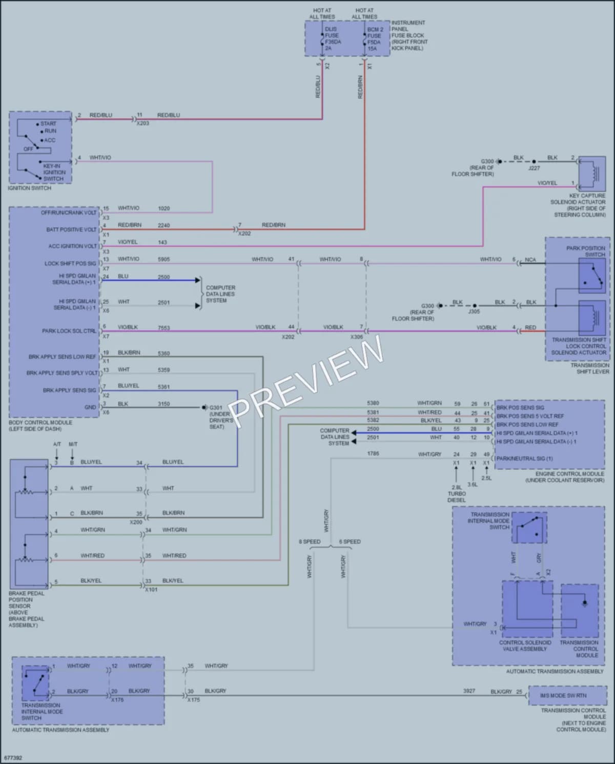 2019 Chevrolet Colorado Shift Interlock wiring diagram preview