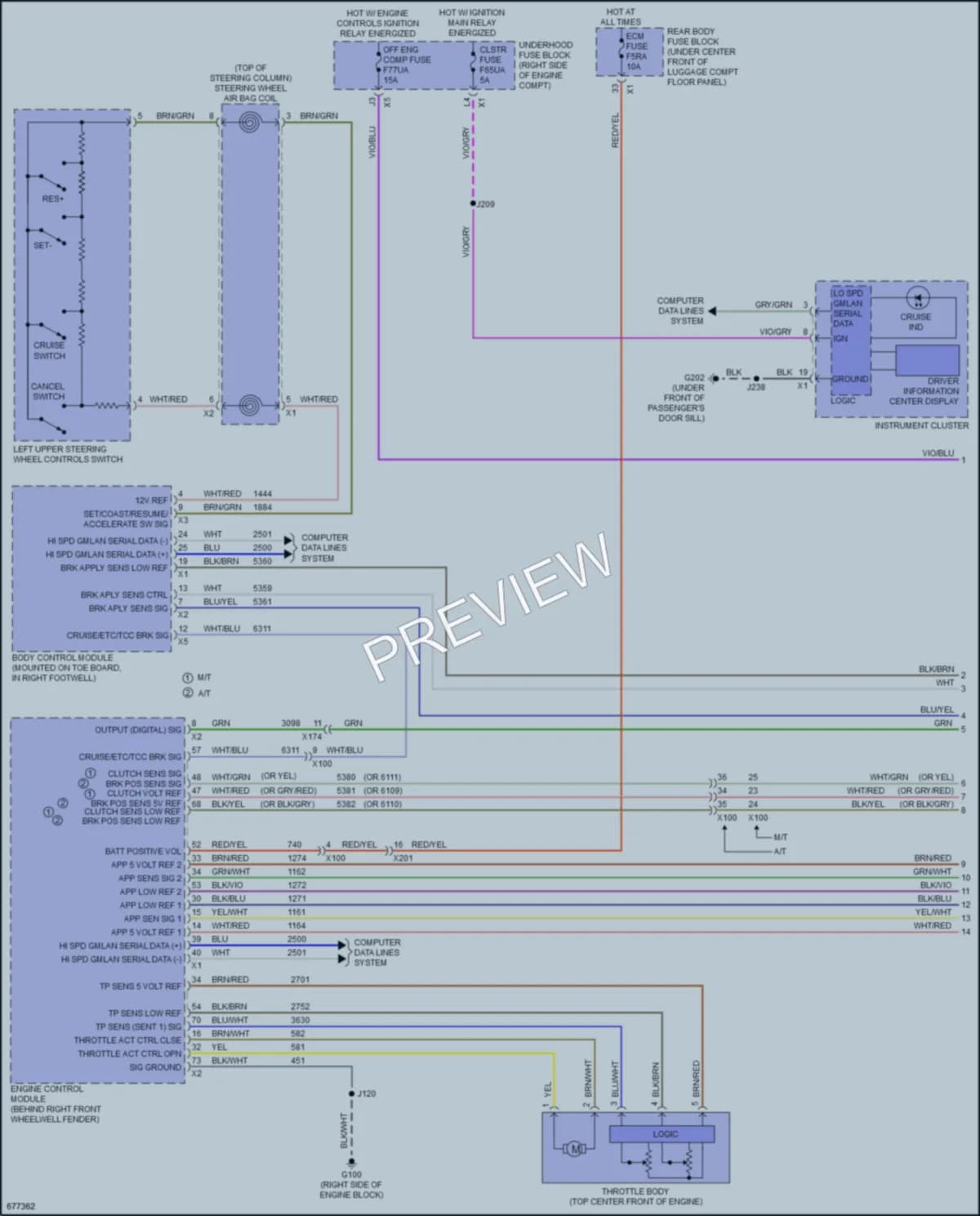 2019 Chevrolet CorvetteGrandSport Cruise Control wiring diagram preview