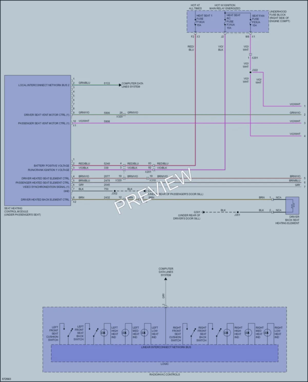 2019 Chevrolet CorvetteGrandSport Power Seats wiring diagram preview