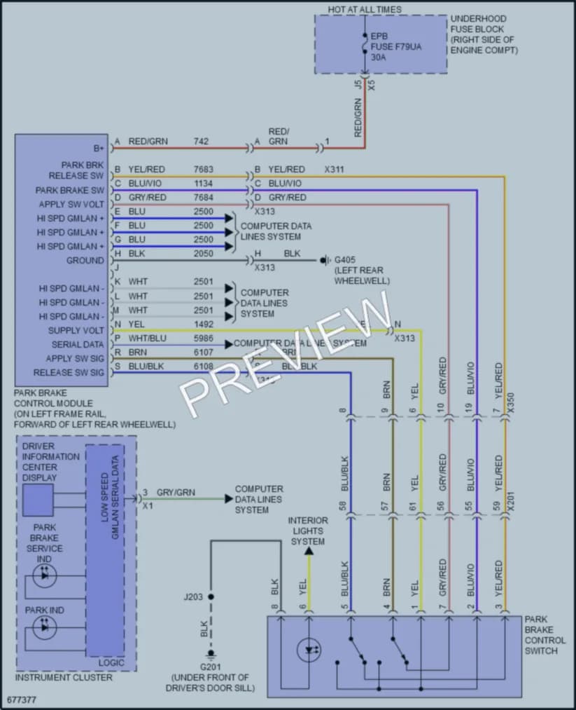 2019 Chevrolet CorvetteStingray Shift Interlock wiring diagram preview
