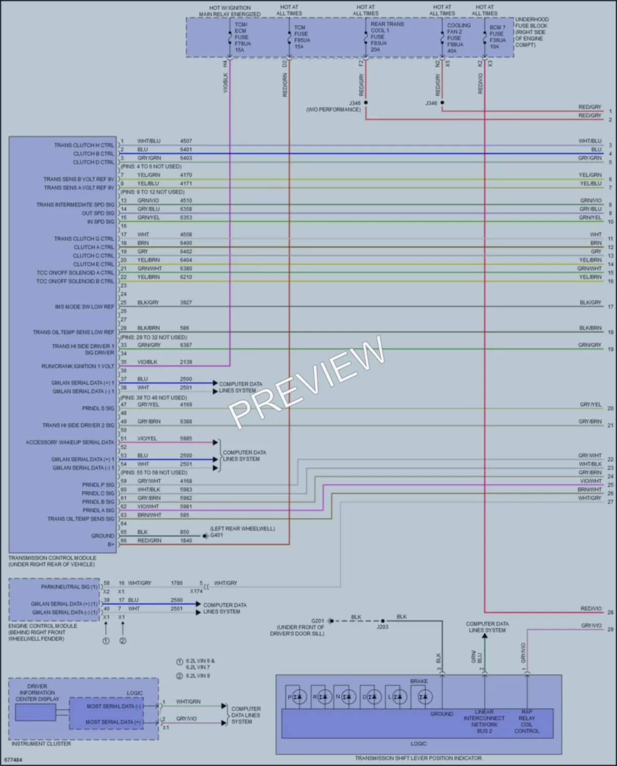 2019 Chevrolet CorvetteStingray Transmission wiring diagram preview