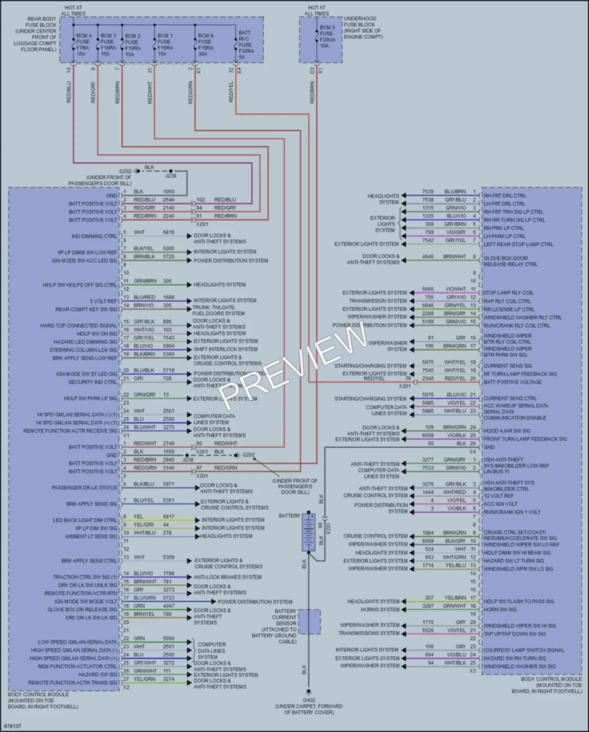 2019 Chevrolet CorvetteZ06 Body Control Modules wiring diagram preview